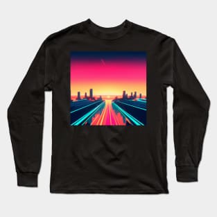 Synthwave highway Long Sleeve T-Shirt